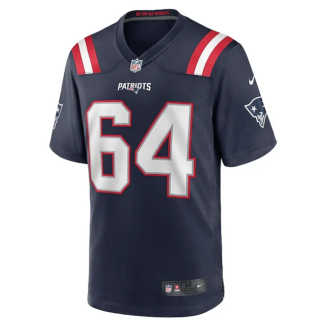 Zennovawear Layden Robinson 64 New England Patriots Team Game Men Jersey - Navy