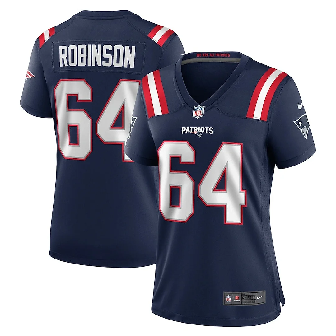 Zennovawear Layden Robinson 64 New England Patriots Women's Team Game Jersey - Navy