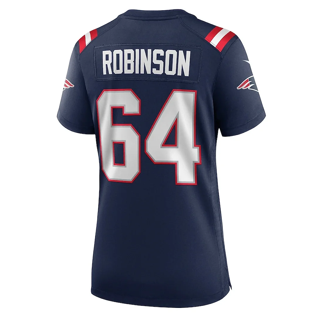 Zennovawear Layden Robinson 64 New England Patriots Women's Team Game Jersey - Navy