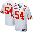 Zennovawear Leo Chenal 54 Kansas City Chiefs AFC Champions Patch Game Men Jersey - White