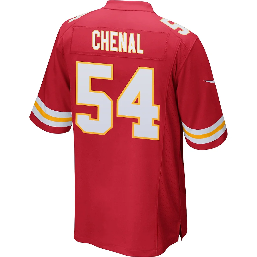 Zennovawear Leo Chenal 54 Kansas City Chiefs AFC Champions Patch Game Men Jersey - Red