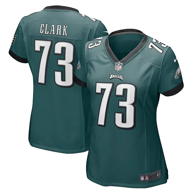 Zennovawear Le'Raven Clark 73 Philadelphia Eagles Game Women Jersey - Midnight Green