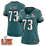 Zennovawear Le'Raven Clark 73 Philadelphia Eagles Super Bowl LIX Women's Jersey - Midnight Green
