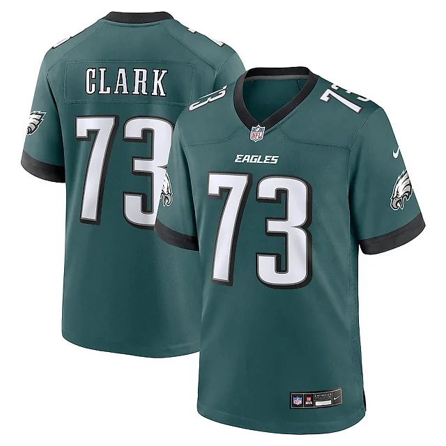 Zennovawear Le'Raven Clark 73 Philadelphia Eagles Team Game Men Jersey - Midnight Green