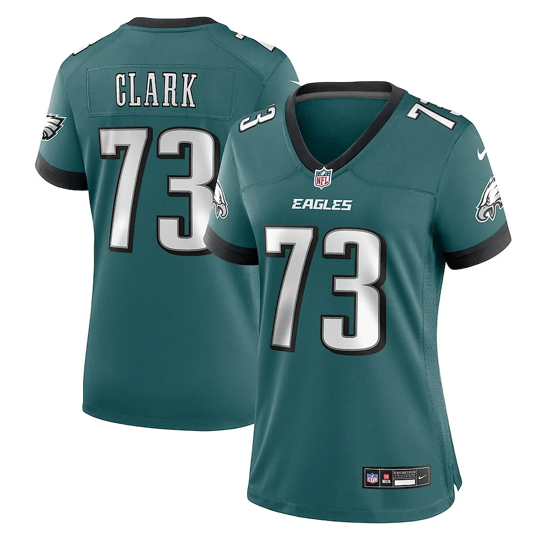 Zennovawear Le'Raven Clark 73 Philadelphia Eagles Women's Team Game Jersey - Midnight Green