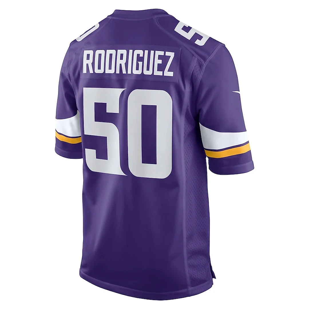 Zennovawear Levi Drake Rodriguez 50 Minnesota Vikings Game Men Jersey - Purple