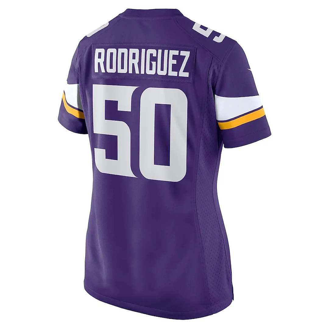 Zennovawear Levi Drake Rodriguez 50 Minnesota Vikings Women's Game Jersey - Purple
