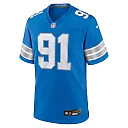 Zennovawear Levi Onwuzurike 91 Detroit Lions Team Game Men Jersey - Blue