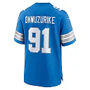Zennovawear Levi Onwuzurike 91 Detroit Lions Team Game Men Jersey - Blue