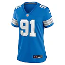 Zennovawear Levi Onwuzurike 91 Detroit Lions Women's Team Game Jersey - Blue
