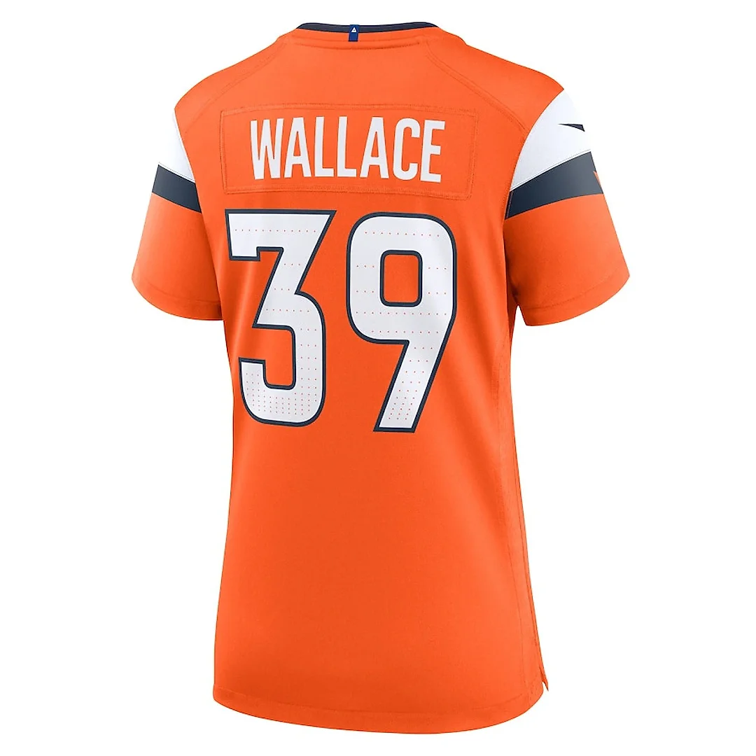 Zennovawear Levi Wallace 39 Denver Broncos Women's Team Game Jersey - Orange