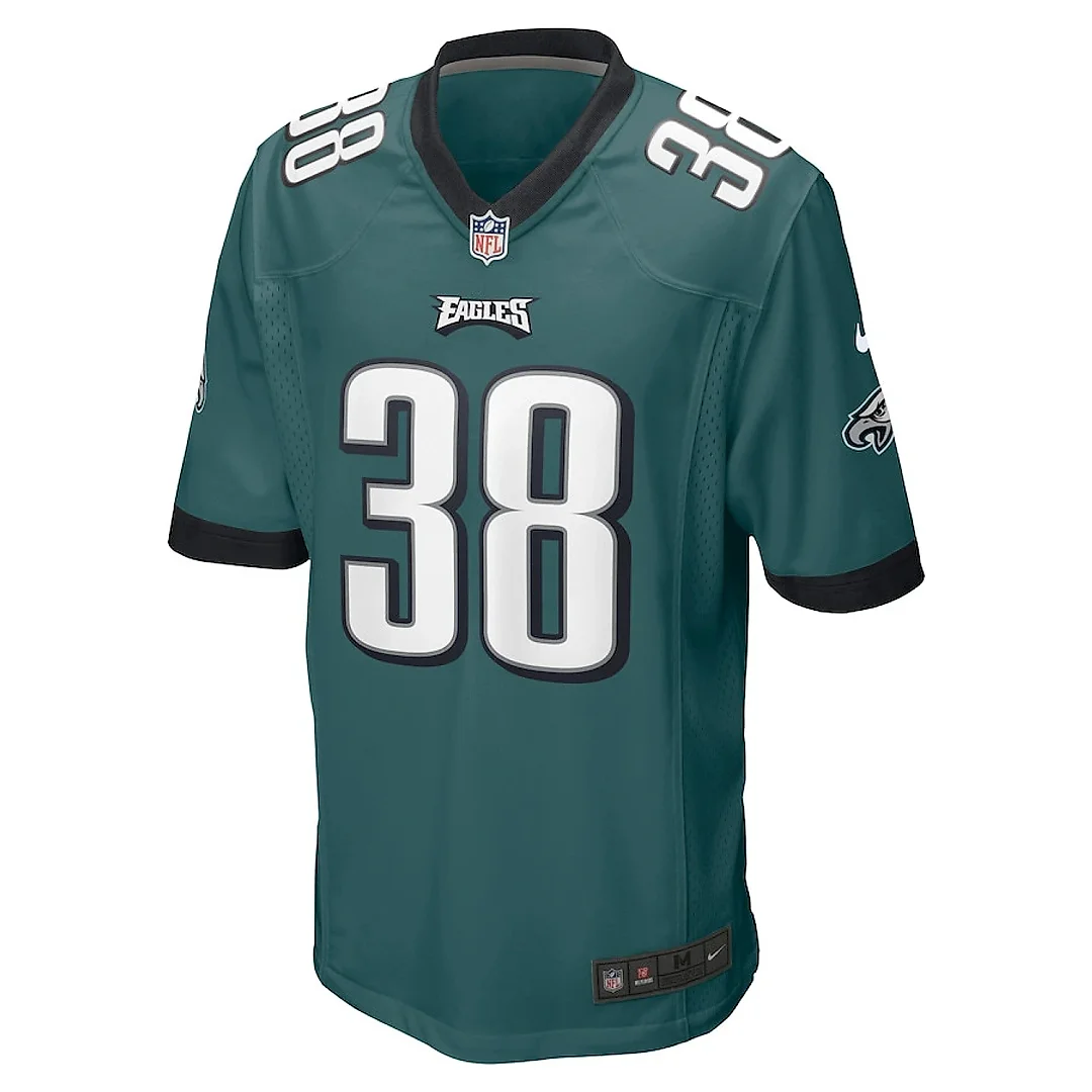 Zennovawear Lew Nichols III 38 Philadelphia Eagles Game Men Jersey - Midnight Green