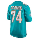 Zennovawear Liam Eichenberg 74 Miami Dolphins Men Game Jersey - Aqua