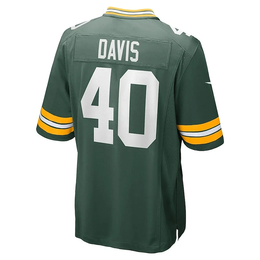 Zennovawear LJ Davis 40 Green Bay Packers Game Men Jersey - Green