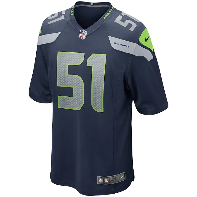 Zennovawear Lofa Tatupu 51 Seattle Seahawks Men Game Retired Jersey - College Navy