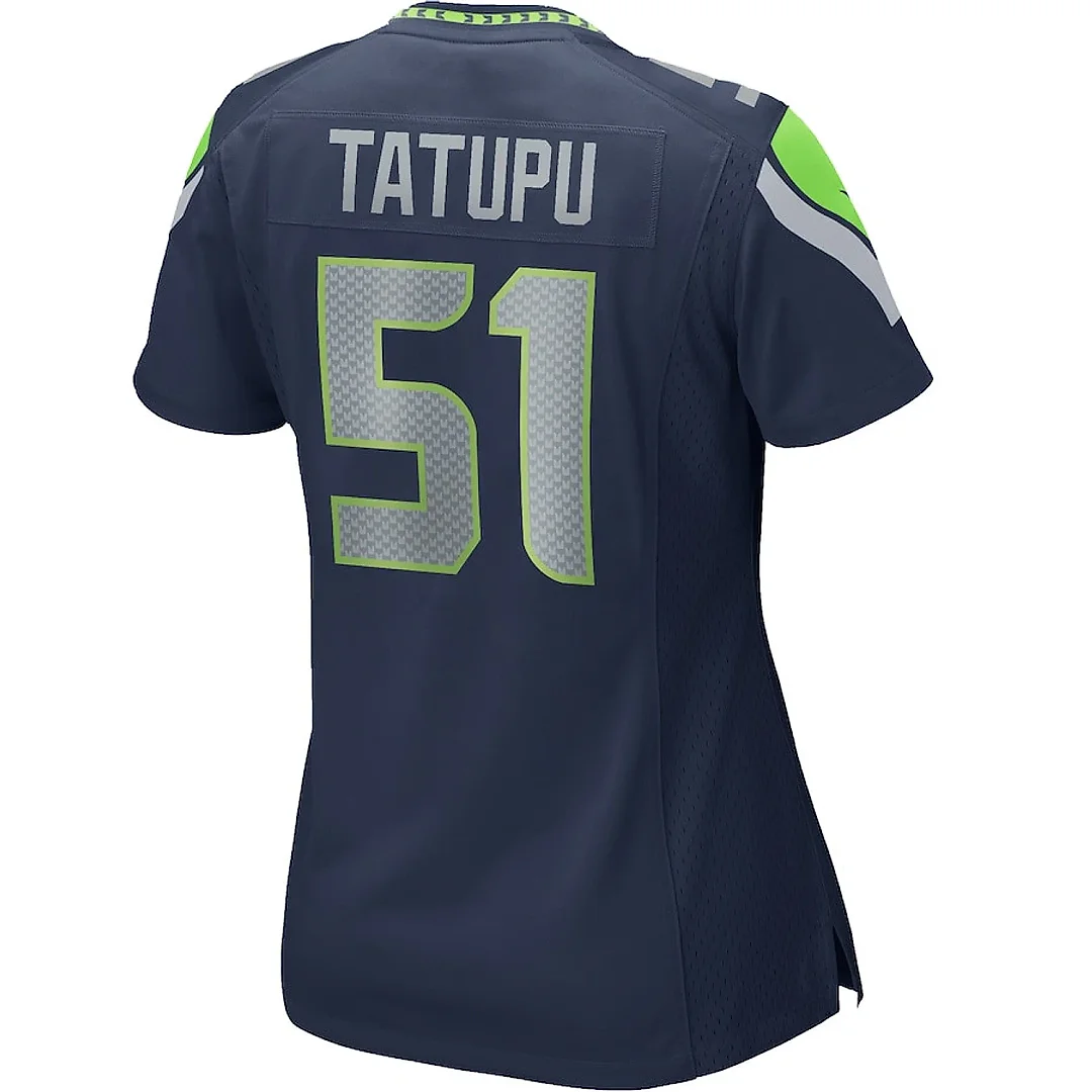 Zennovawear Lofa Tatupu 51 Seattle Seahawks Women Game Retired Jersey - College Navy