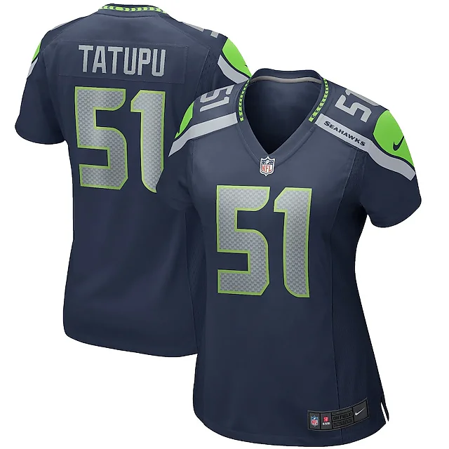 Zennovawear Lofa Tatupu 51 Seattle Seahawks Women Game Retired Jersey - College Navy