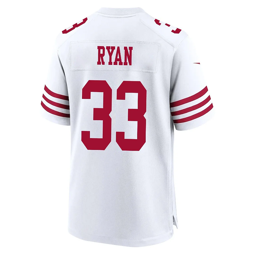 Zennovawear Logan Ryan 33 San Francisco 49ers NFC Champions Patch Game Men Jersey - White