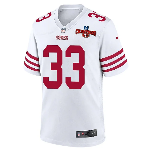 Zennovawear Logan Ryan 33 San Francisco 49ers NFC Champions Patch Game Men Jersey - White