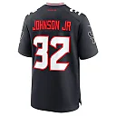 Zennovawear Lonnie Johnson Jr. 32 Houston Texans Team Game Men Jersey - Navy