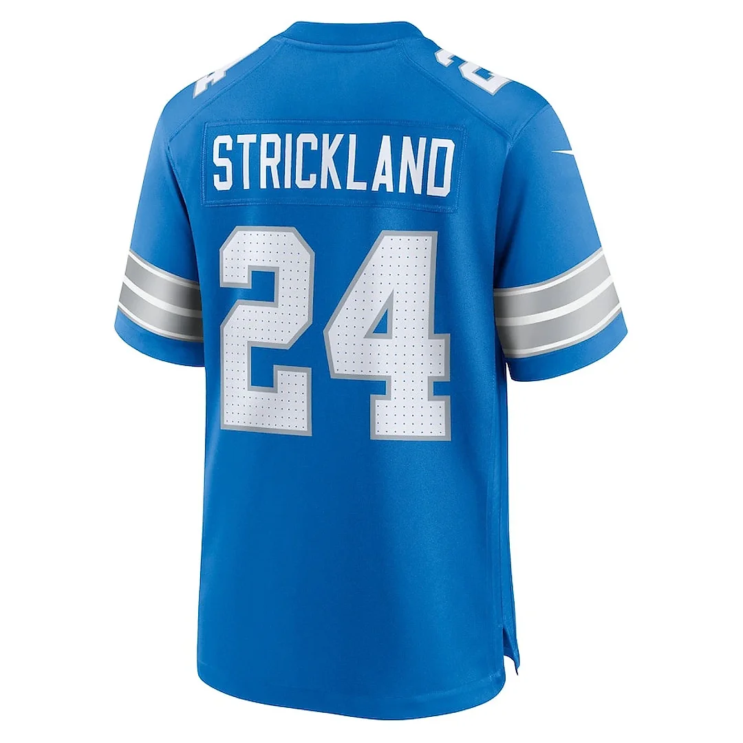 Zennovawear Loren Strickland 24 Detroit Lions Team Game Men Jersey - Blue