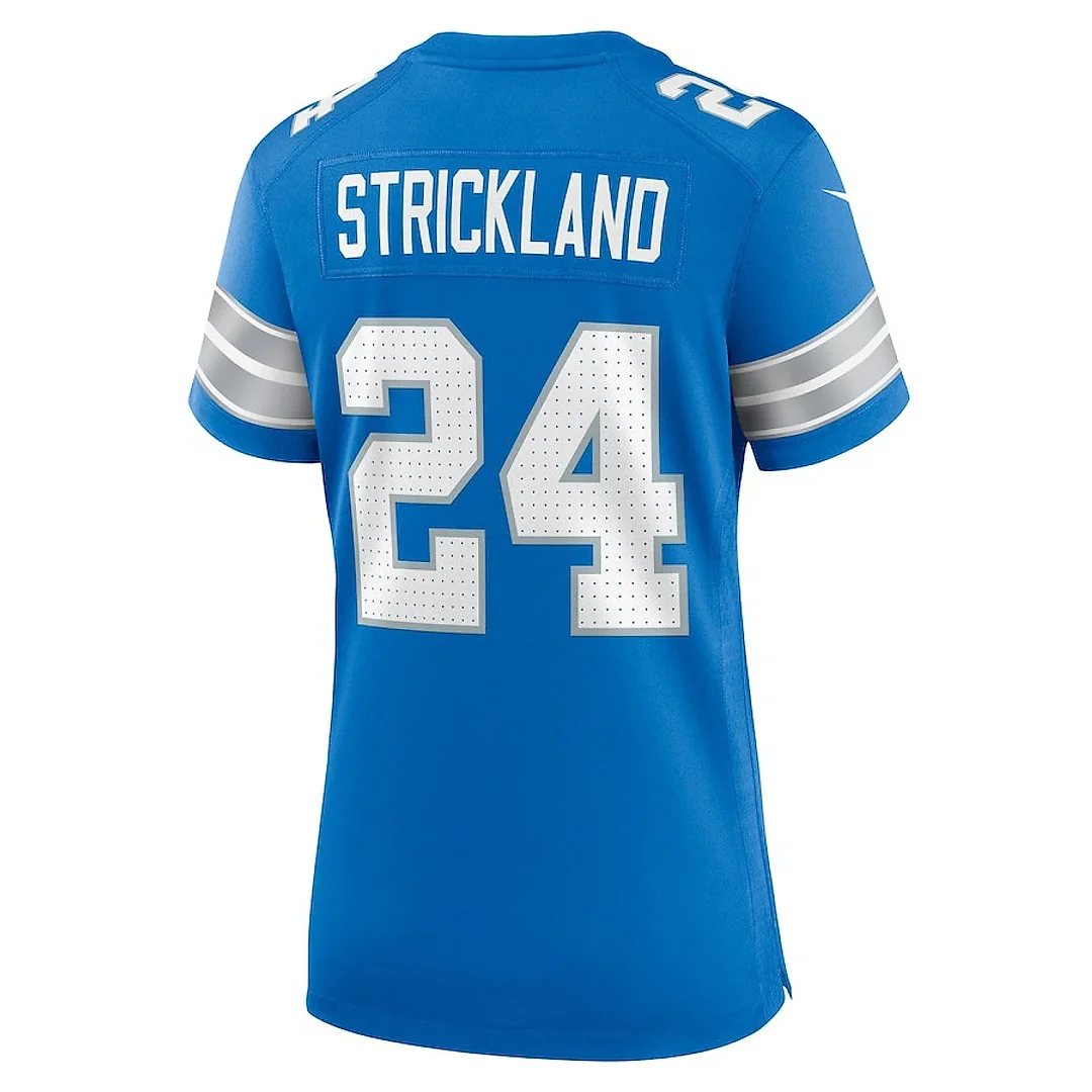 Zennovawear Loren Strickland 24 Detroit Lions Women's Team Game Jersey - Blue
