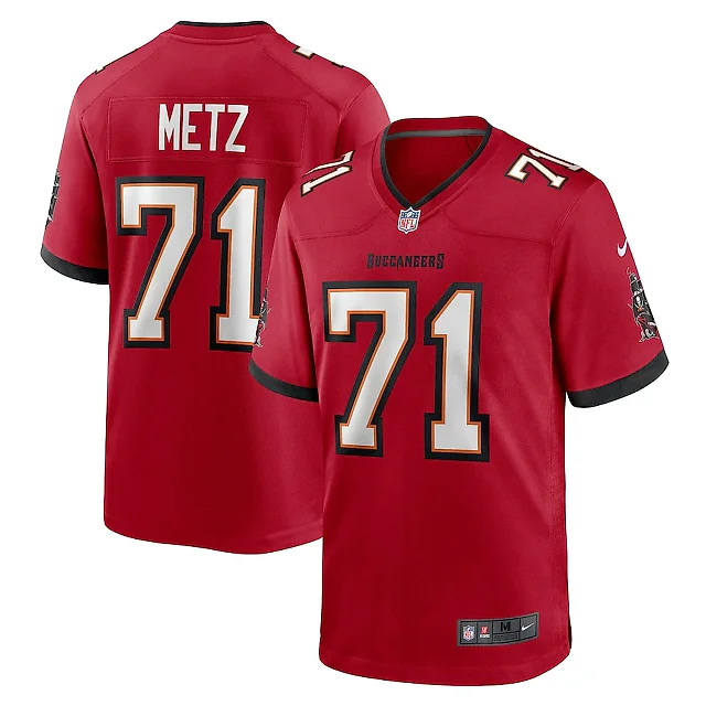 Zennovawear Lorenz Metz 71 Tampa Bay Buccaneers Game Men Jersey - Red