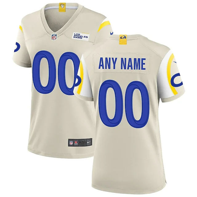 Zennovawear Los Angeles Rams Women Custom Game Jersey - Bone