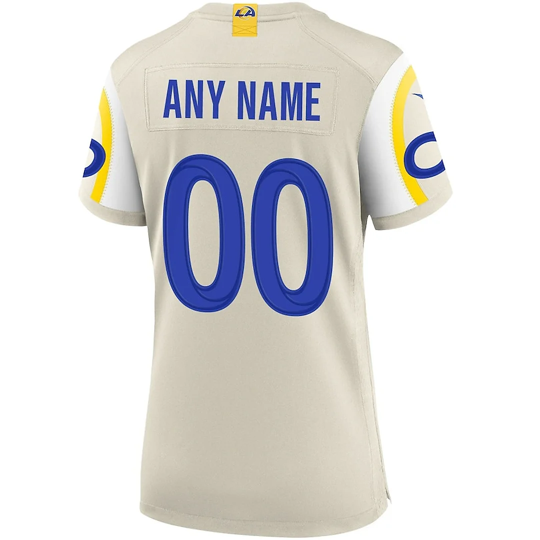 Zennovawear Los Angeles Rams Women Custom Game Jersey - Bone
