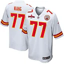 Zennovawear Lucas Niang 77 Kansas City Chiefs AFC Champions Patch Game Men Jersey - White