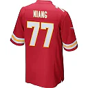 Zennovawear Lucas Niang 77 Kansas City Chiefs AFC Champions Patch Game Men Jersey - Red
