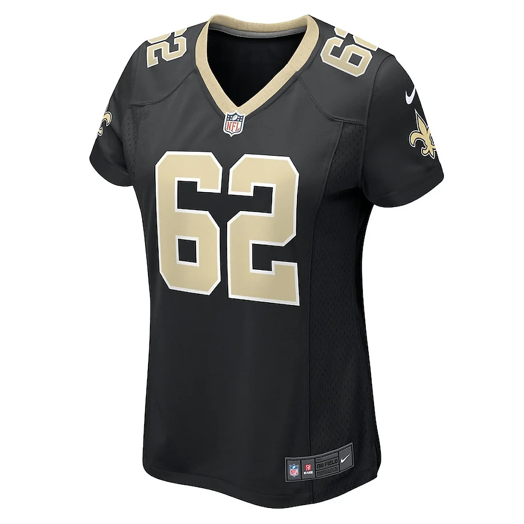 Zennovawear Lucas Patrick 62 New Orleans Saints Women's Game Jersey - Black