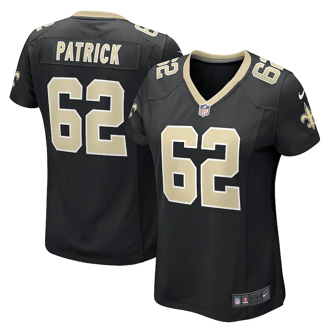 Zennovawear Lucas Patrick 62 New Orleans Saints Women's Game Jersey - Black