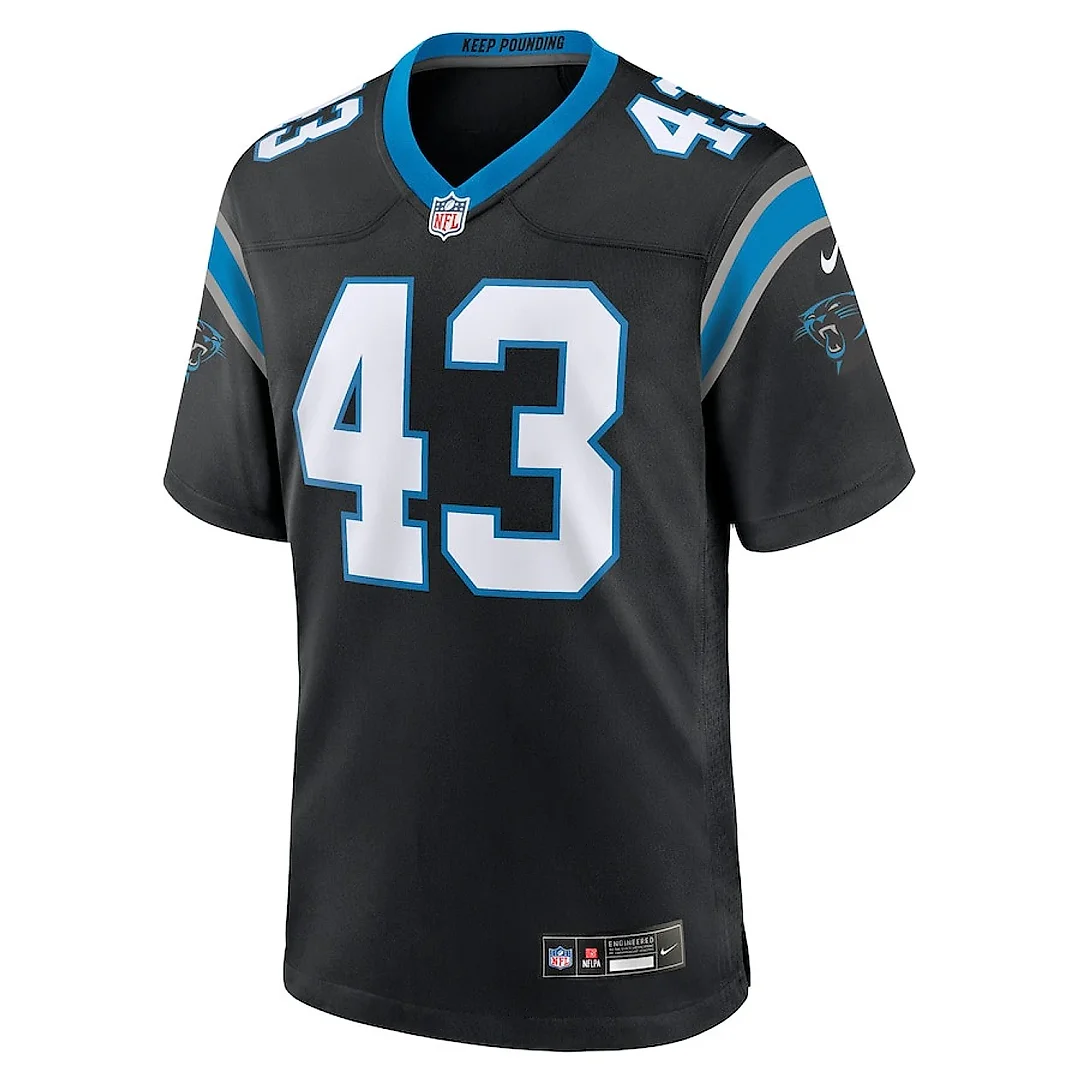 Zennovawear Luiji Vilain 43 Carolina Panthers Game Men Jersey - Black