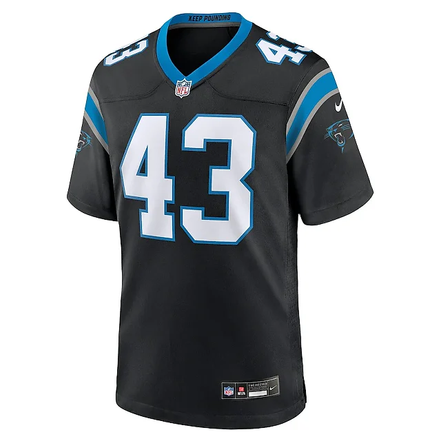 Zennovawear Luiji Vilain 43 Carolina Panthers Game Men Jersey - Black