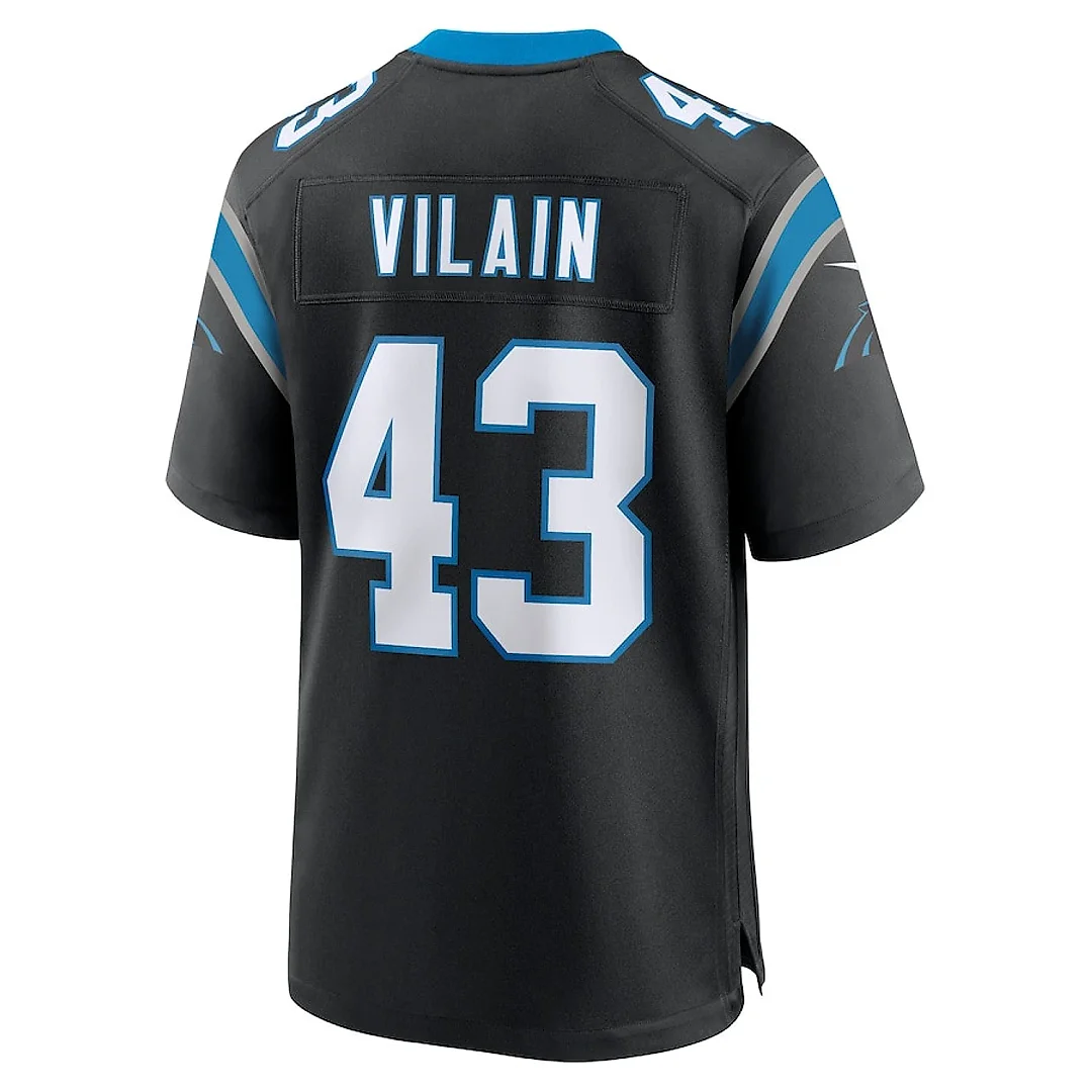 Zennovawear Luiji Vilain 43 Carolina Panthers Game Men Jersey - Black