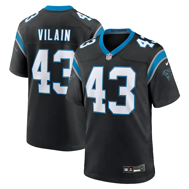 Zennovawear Luiji Vilain 43 Carolina Panthers Game Men Jersey - Black