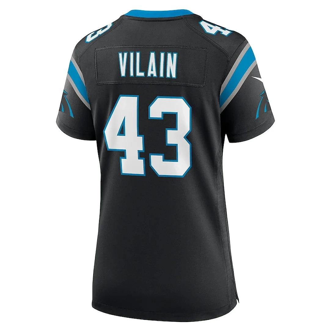 Zennovawear Luiji Vilain 43 Carolina Panthers Game Women Jersey - Black