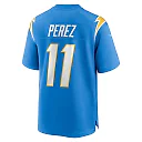 Zennovawear Luis Perez 11 Los Angeles Chargers Team Game Men Jersey - Powder Blue