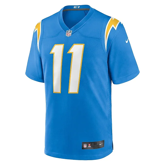 Zennovawear Luis Perez 11 Los Angeles Chargers Team Game Men Jersey - Powder Blue