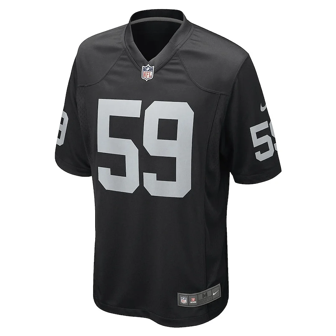 Zennovawear Luke Masterson 59 Las Vegas Raiders Team Game Men Jersey - Black