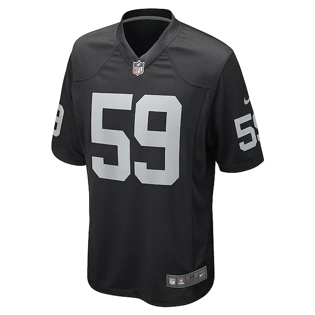 Zennovawear Luke Masterson 59 Las Vegas Raiders Team Game Men Jersey - Black