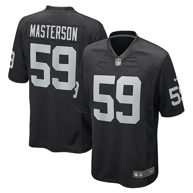 Zennovawear Luke Masterson 59 Las Vegas Raiders Team Game Men Jersey - Black
