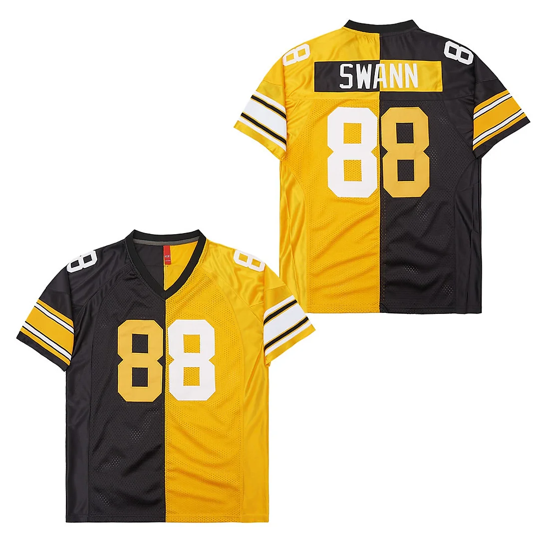 Zennovawear Lynn Swann 88 Pittsburgh Steelers Two-Toned Retro Throwback Men Jersey - Black/Yellow