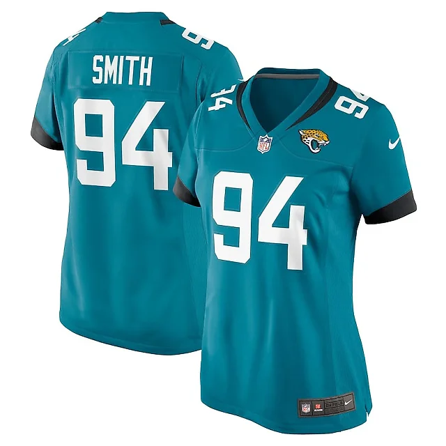 Zennovawear Maason Smith 94 Jacksonville Jaguars Women's Game Jersey - Teal