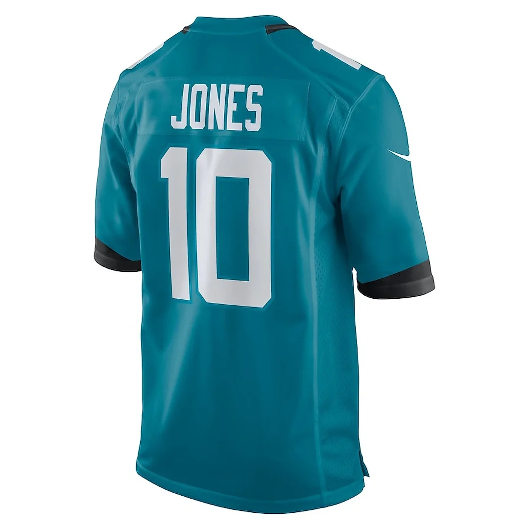 Zennovawear Mac Jones 10 Jacksonville Jaguars Alternate Game Men Jersey - Teal