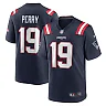 Zennovawear Malcolm Perry 19 New England Patriots Men Game Jersey - Navy
