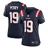 Zennovawear Malcolm Perry 19 New England Patriots Women Game Jersey - Navy