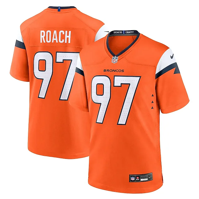 Zennovawear Malcolm Roach 97 Denver Broncos Team Game Men Jersey - Orange