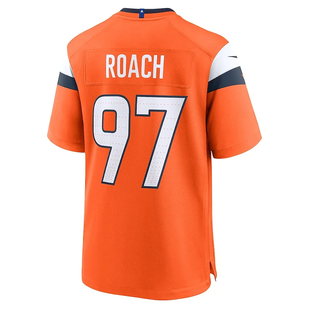 Zennovawear Malcolm Roach 97 Denver Broncos Team Game Men Jersey - Orange